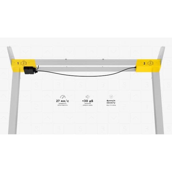 Фото - Стіл з електрорегулюванням висоти Mealux PowerDesk Duo White (EVO-242 Duo W/W)